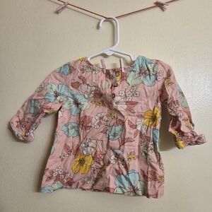 Carter's Floral Blouse - Pink, Blue, Yellow